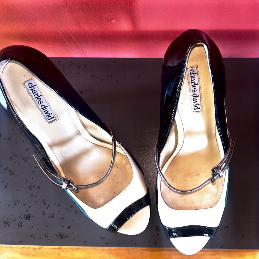 Charles David Color Block Stilettos Size 9 - image 3